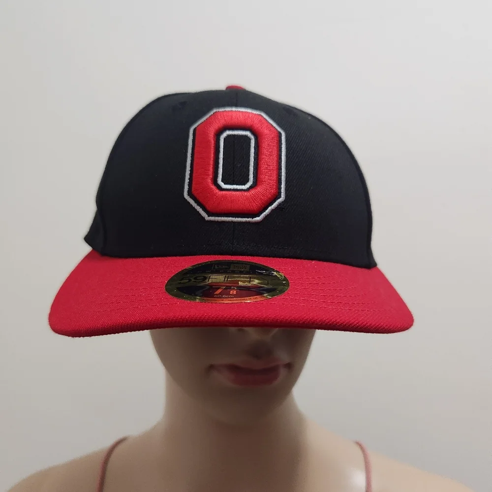 Ohio State Buckeyes New Era Basic Low Profile 59FIFTY Fitted Hat - Black/Scarlet